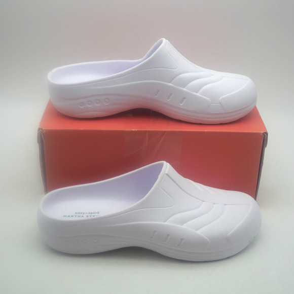 NEW Easy Spirit Martha Stewart Women's 8 White Slip On Garden Shoes Clogs - Picture 4 of 10